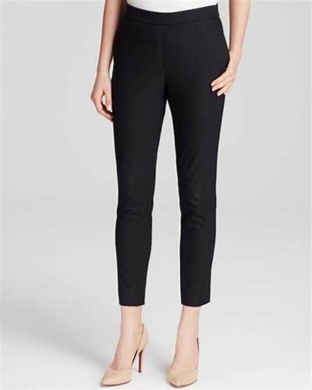 Theory Bimsa Approach Black High Waist Cropped Pants Size 4 - Picture 1 of 9